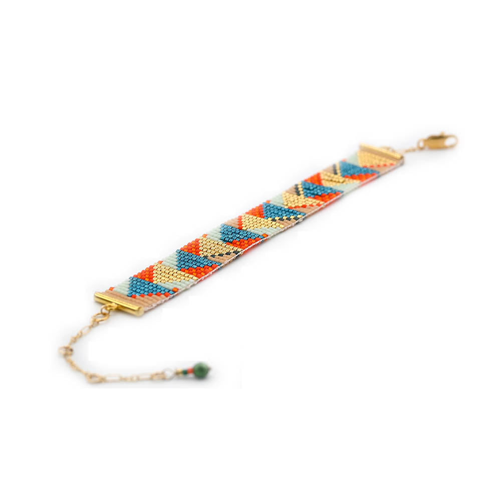 Naronna handmade woven Valerie Bracelet with colourful pattern