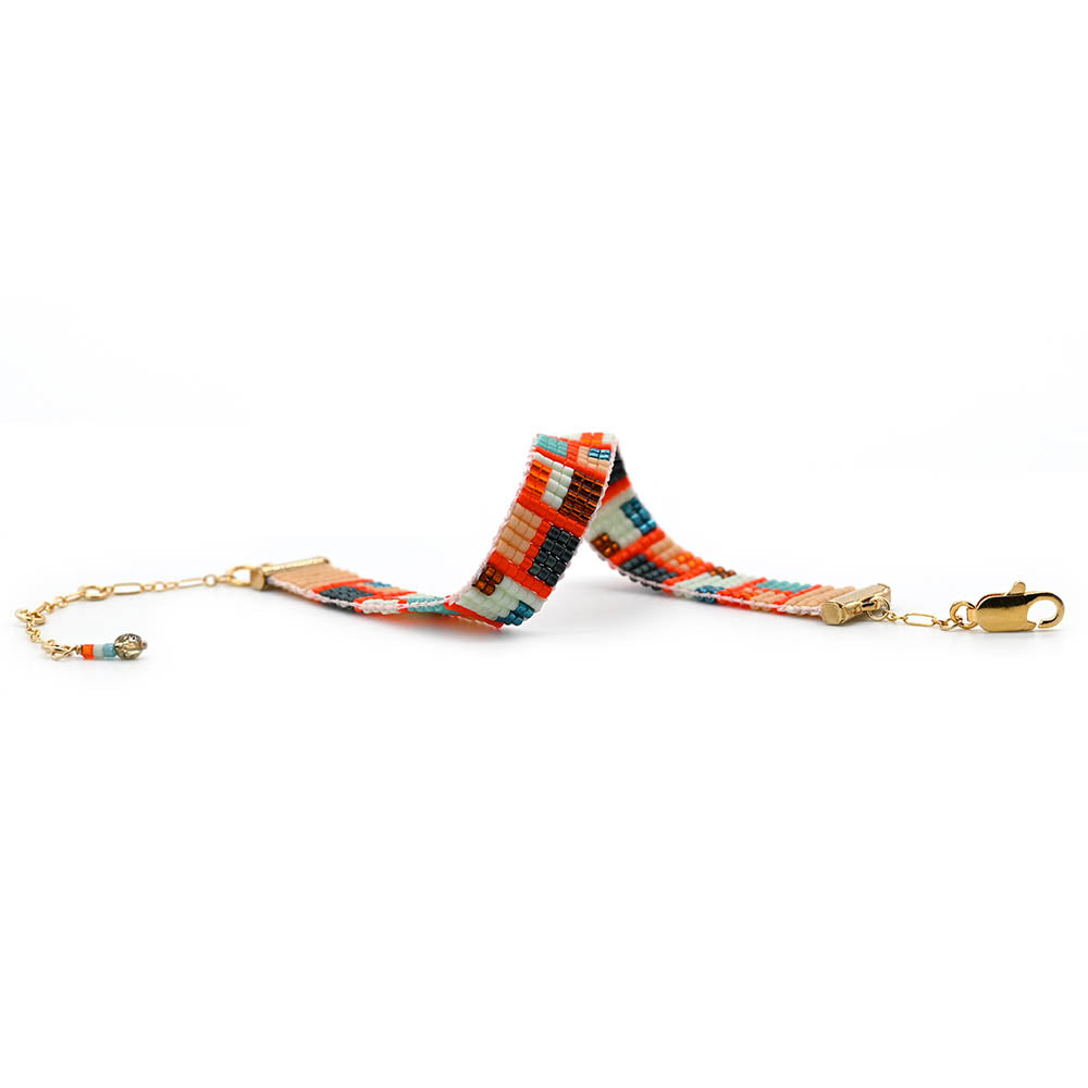 Naronna handmade woven Vera Bracelet with colourful pattern