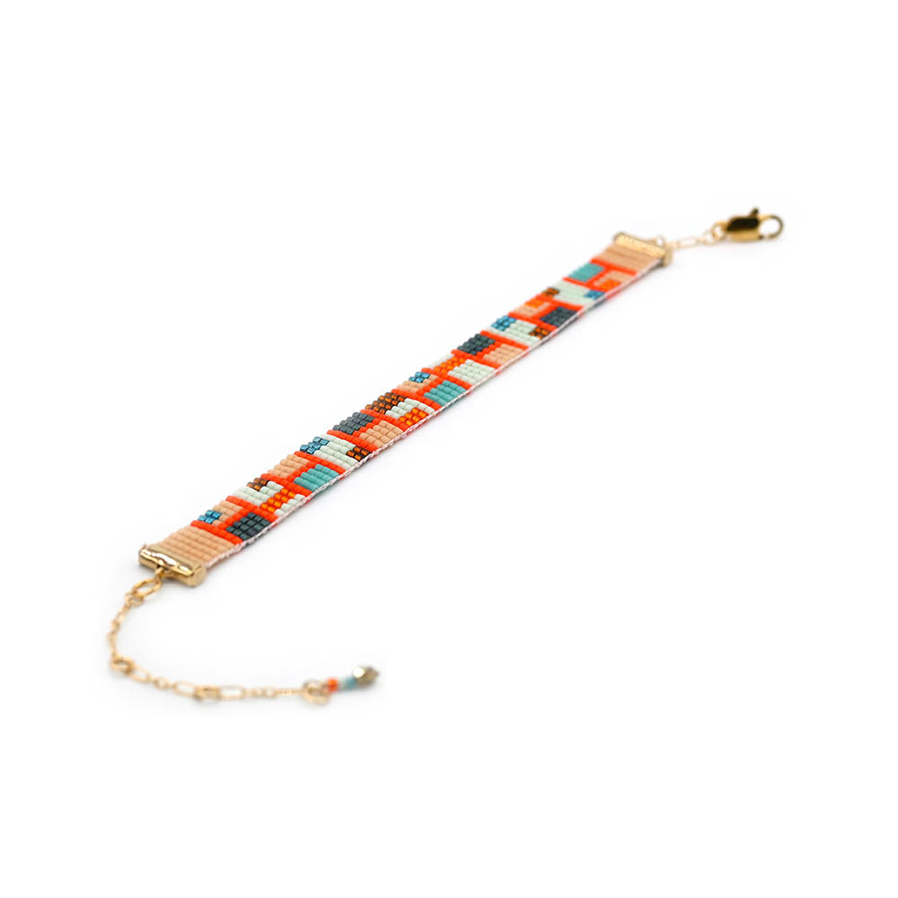 Naronna handmade woven Vera Bracelet with colourful pattern