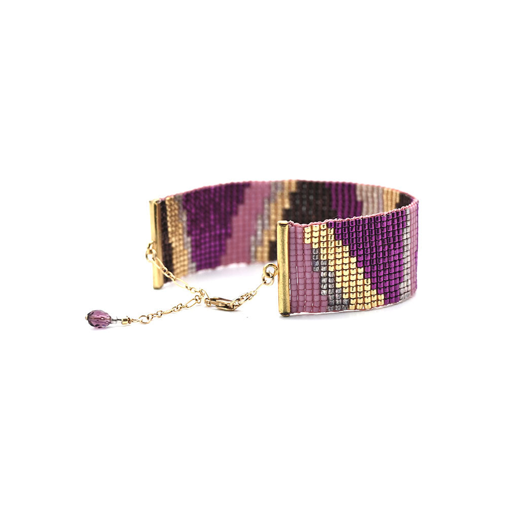 Naronna handmade woven Victoria Bracelet with colourful pattern