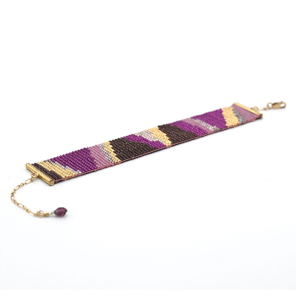 Naronna handmade woven Victoria Bracelet with colourful pattern