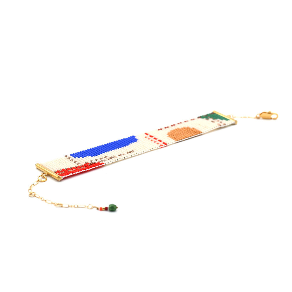 Naronna handmade woven Zora Bracelet with colourful pattern