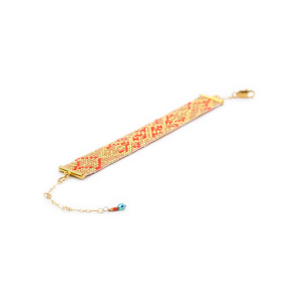 Naronna handmade woven Ada Bracelet with colourful pattern