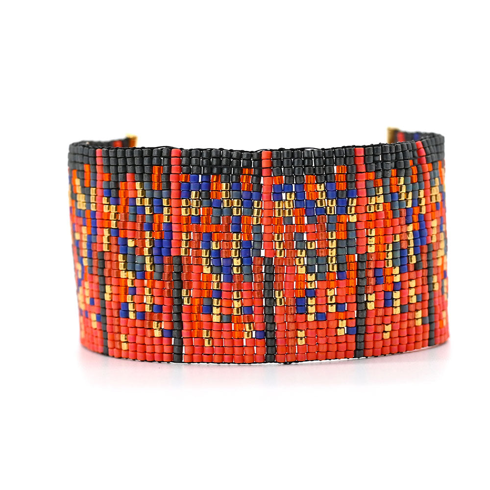 Naronna handmade woven Adele Bracelet with colourful pattern