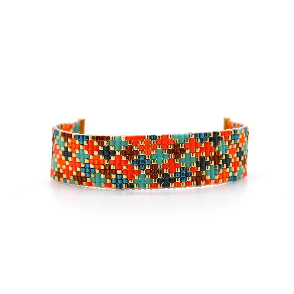 Naronna handmade woven Amara Bracelet with colourful pattern