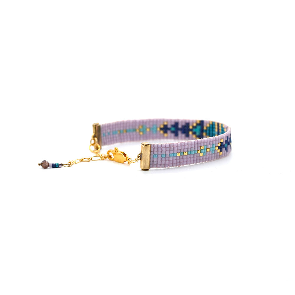 Naronna handmade woven Amari Bracelet with colourful pattern