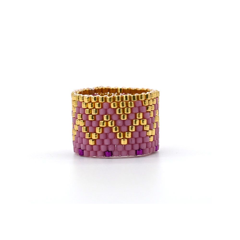 Naronna handmade woven Amber Bracelet with colourful pattern