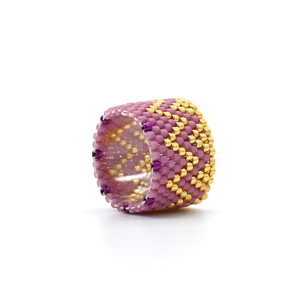 Naronna handmade woven Amber Bracelet with colourful pattern