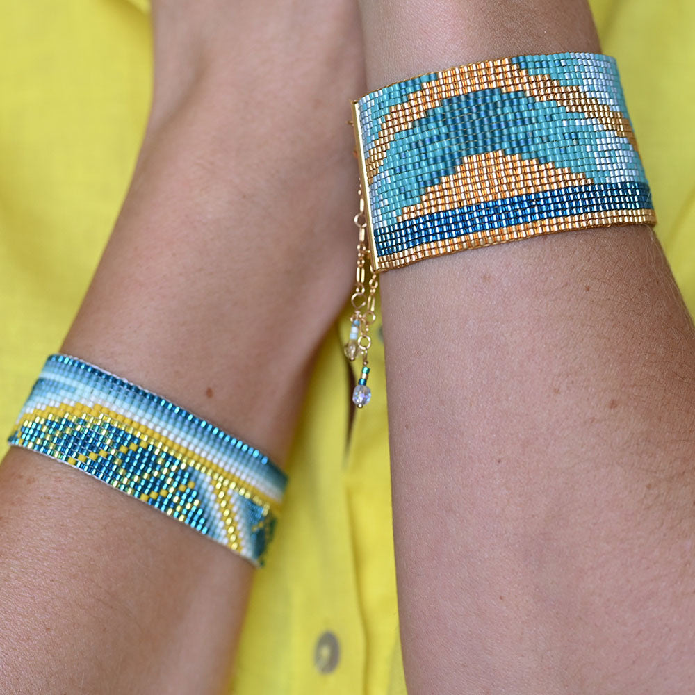 Naronna handmade woven Ariel Bracelet with colourful pattern