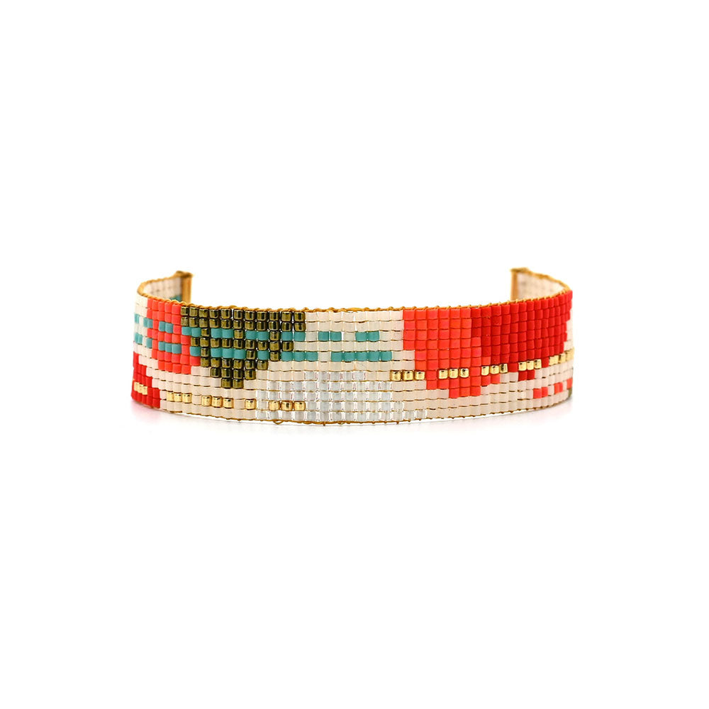 Naronna handmade woven Ava Bracelet with colourful pattern