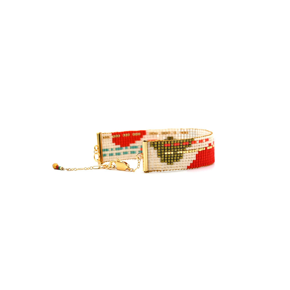 Naronna handmade woven Ava Bracelet with colourful pattern