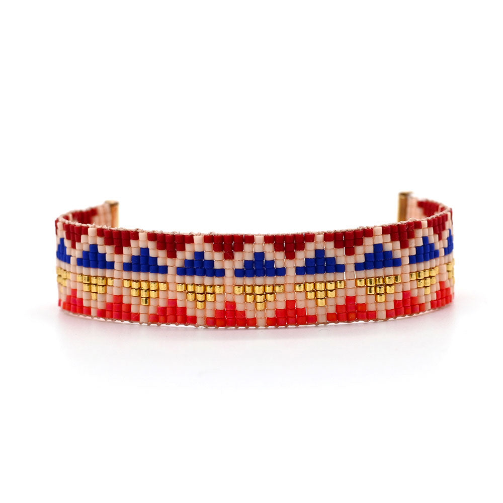 Naronna handmade woven Ayla Bracelet with colourful pattern