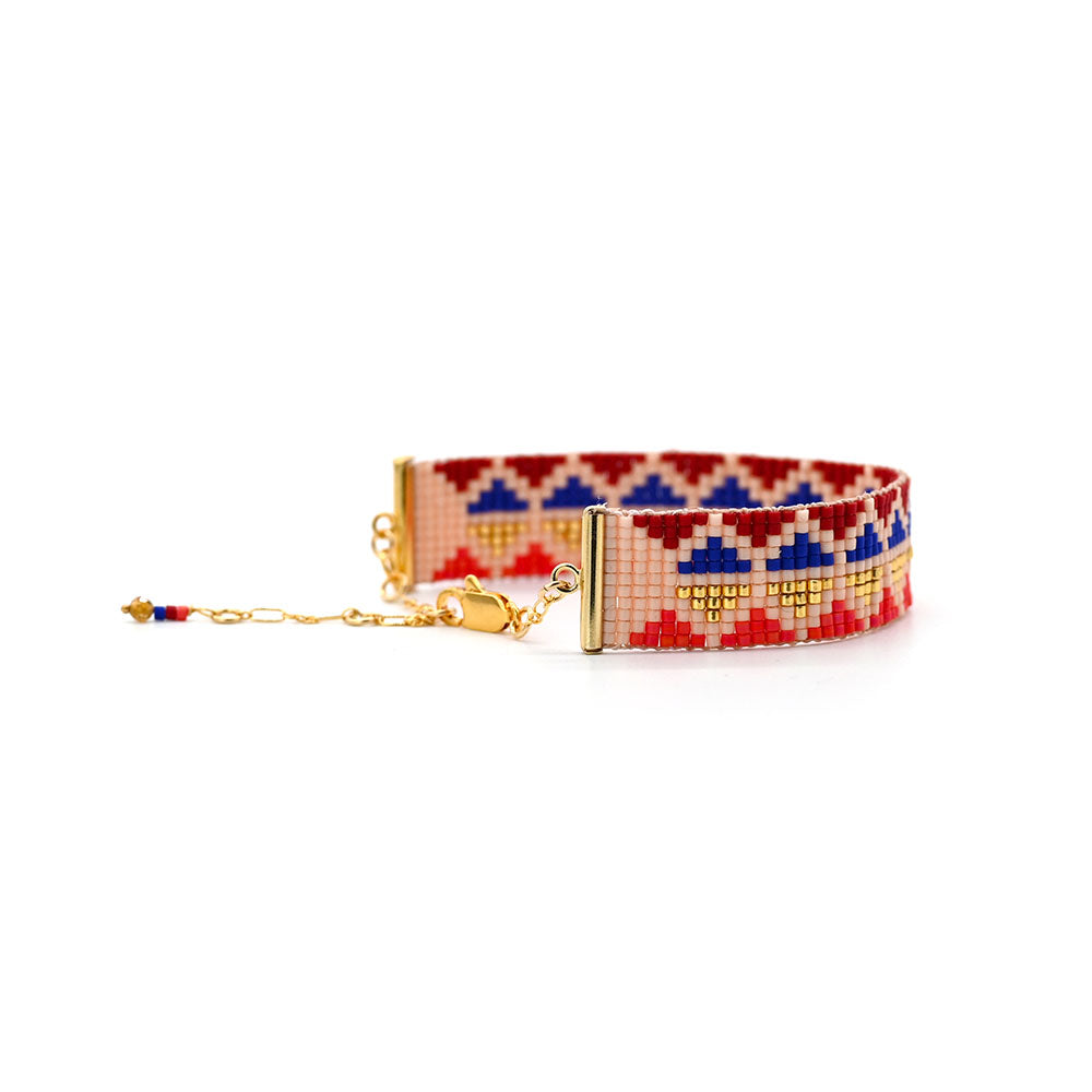 Naronna handmade woven Ayla Bracelet with colourful pattern