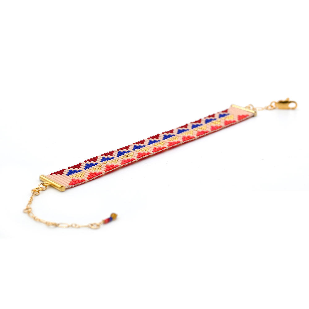 Naronna handmade woven Ayla Bracelet with colourful pattern