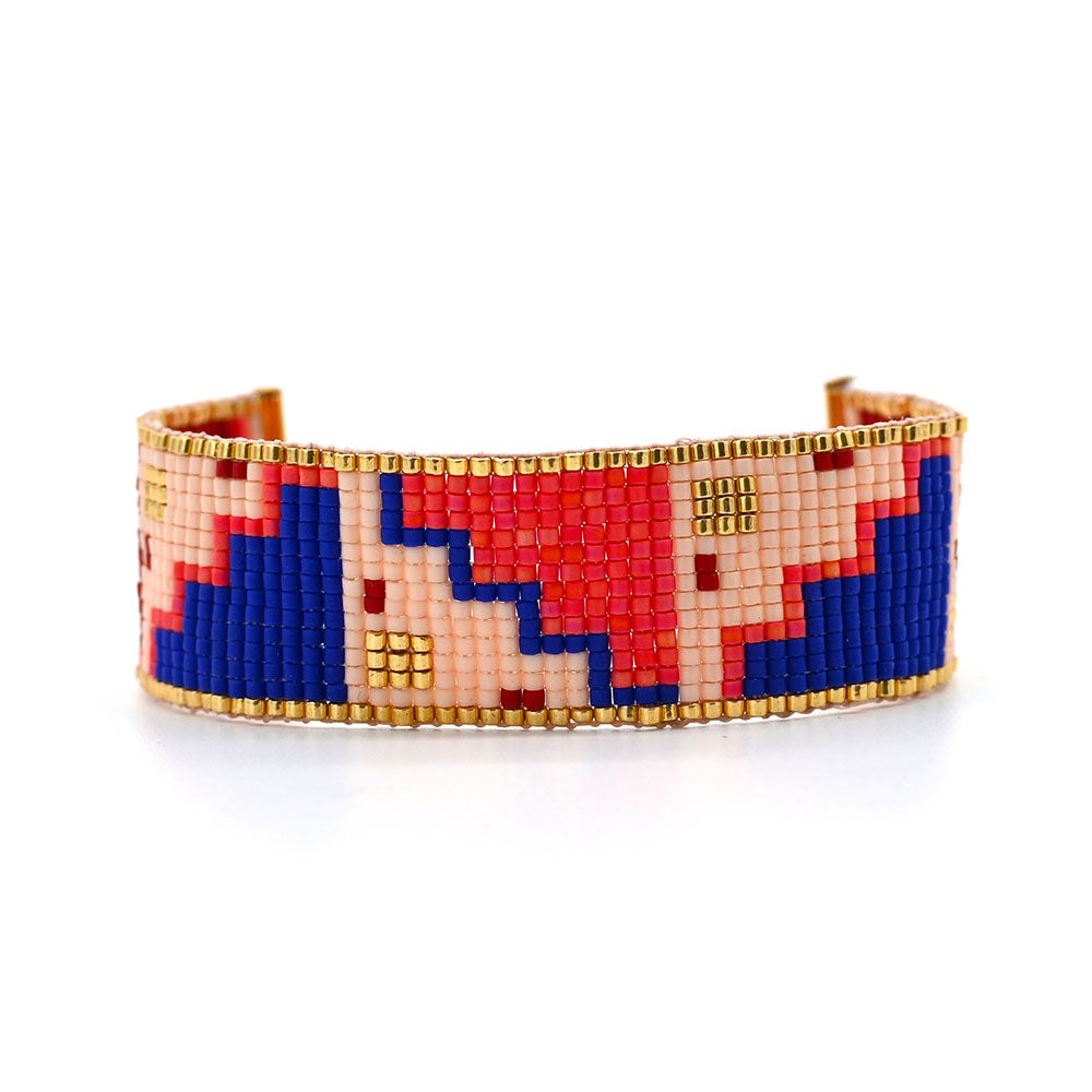 Naronna handmade woven Bella Bracelet with colourful pattern