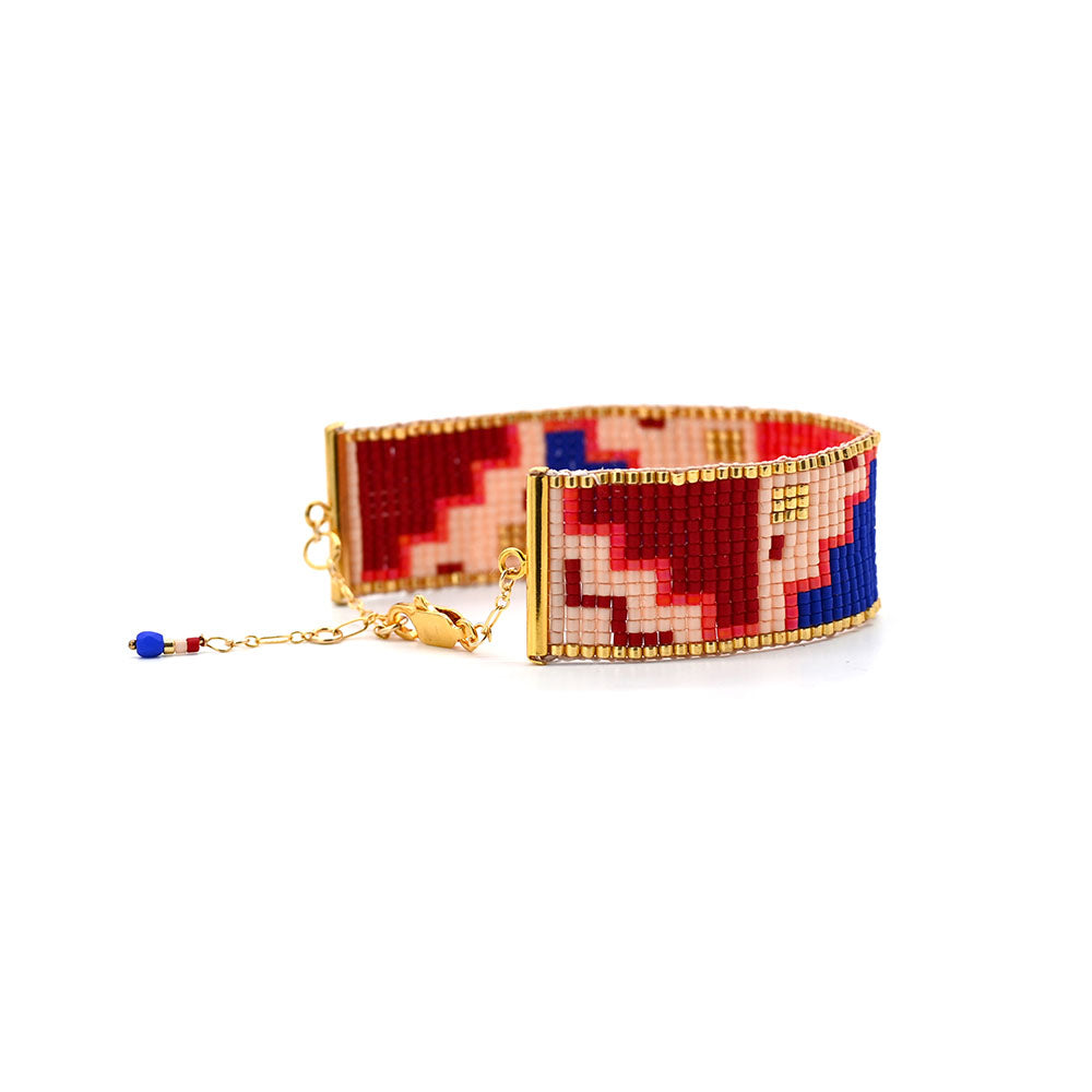 Naronna handmade woven Bella Bracelet with colourful pattern