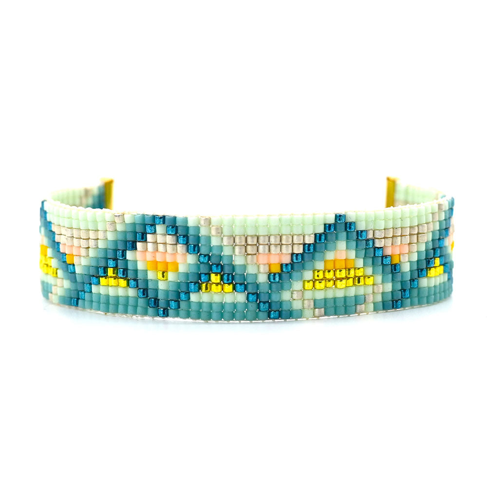 Naronna handmade woven Blair Bracelet with colourful pattern