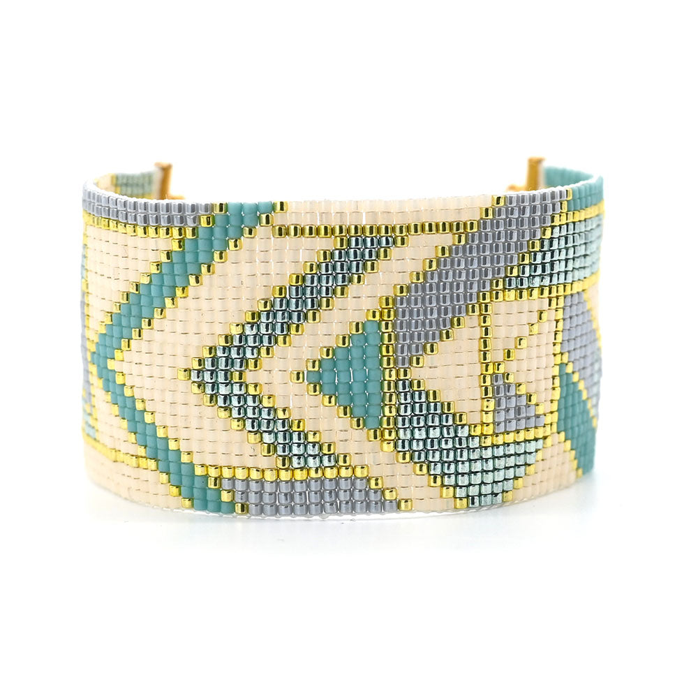 Naronna handmade woven Chloe Bracelet with colourful pattern