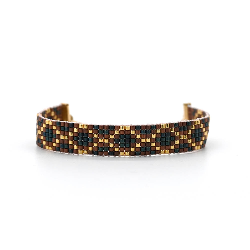 Naronna handmade woven Dakota Bracelet with colourful pattern