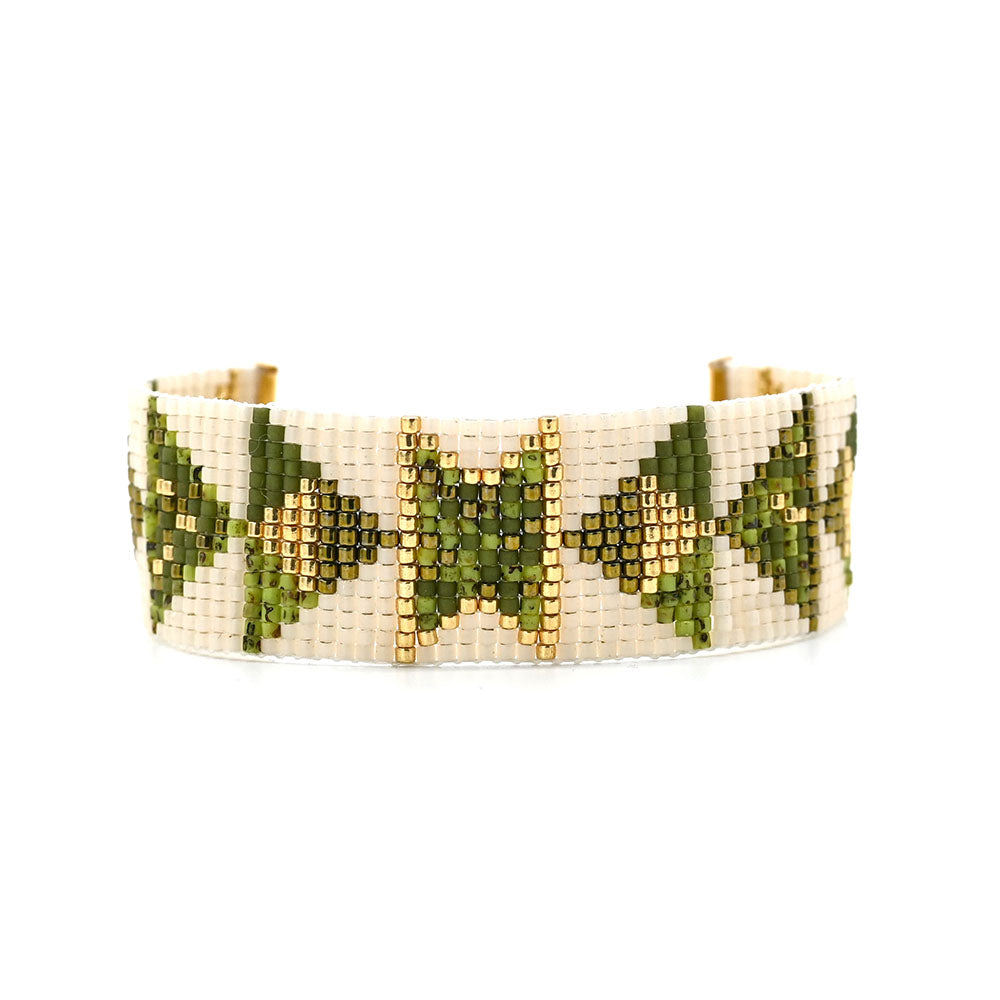 Naronna handmade woven Dalia Bracelet with colourful pattern