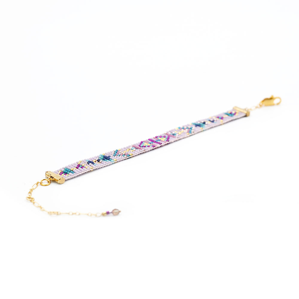 Naronna handmade woven Dream Bracelet with colourful pattern