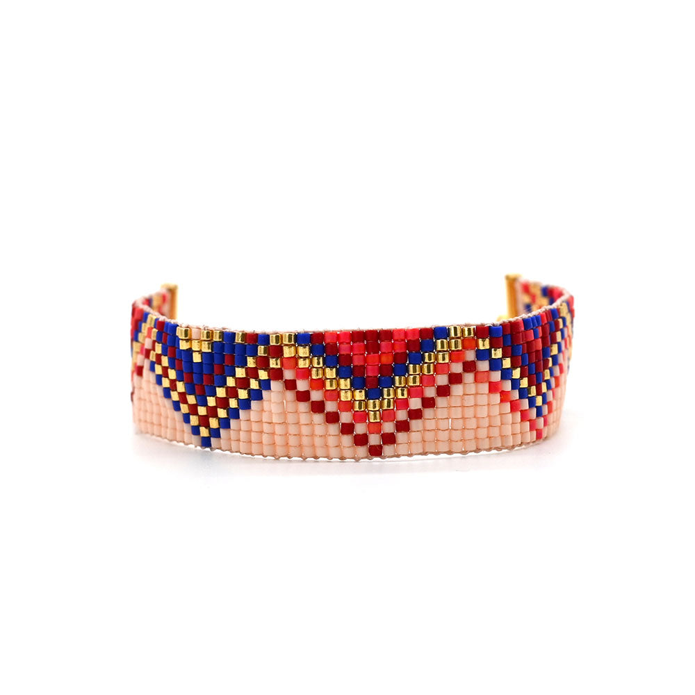 Naronna handmade woven Eliza Bracelet with colourful pattern