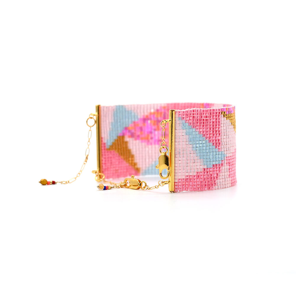 Naronna handmade woven Ella Bracelet with colourful pattern