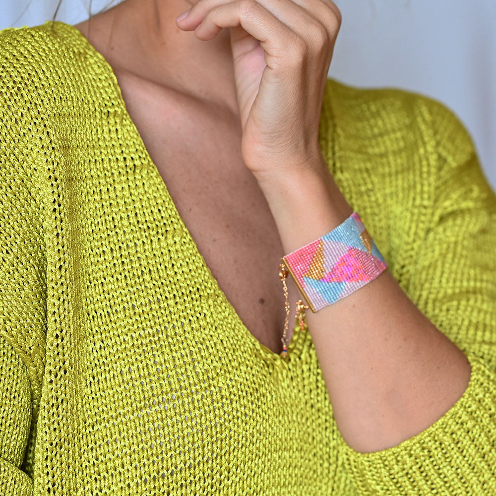 Naronna handmade woven Ella Bracelet with colourful pattern