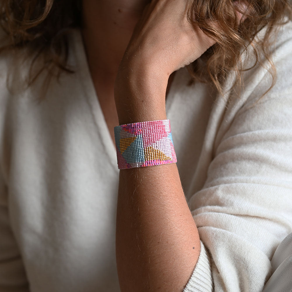 Naronna handmade woven Ella Bracelet with colourful pattern