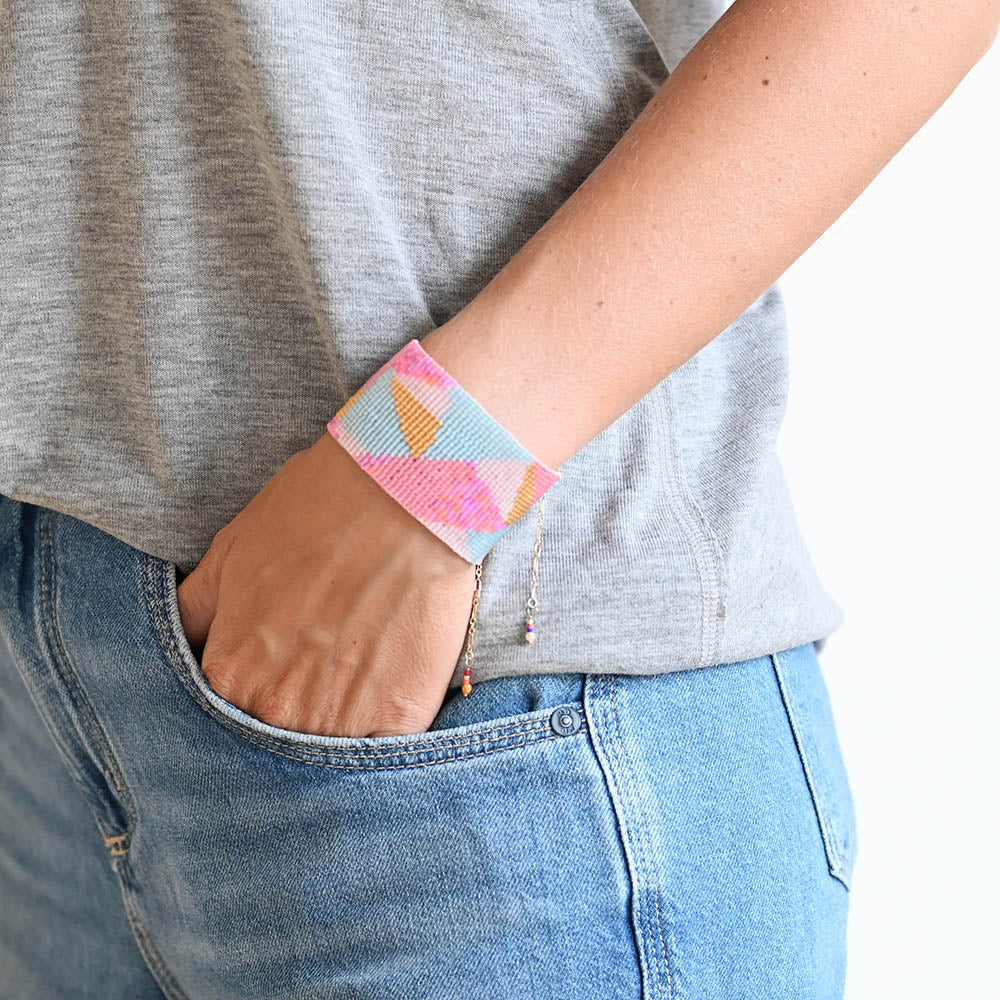 Naronna handmade woven Ella Bracelet with colourful pattern