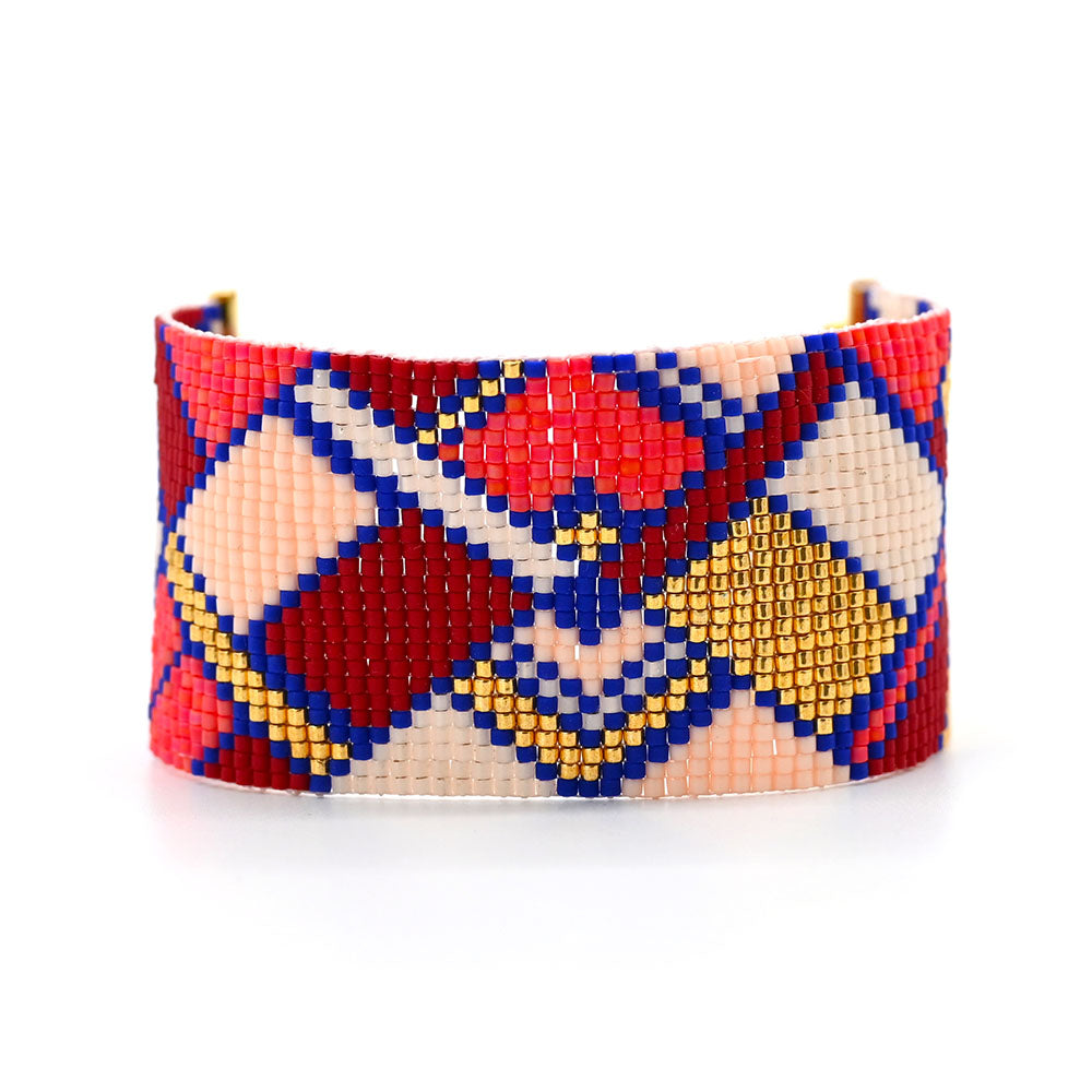 Naronna handmade woven Ellie Bracelet with colourful pattern