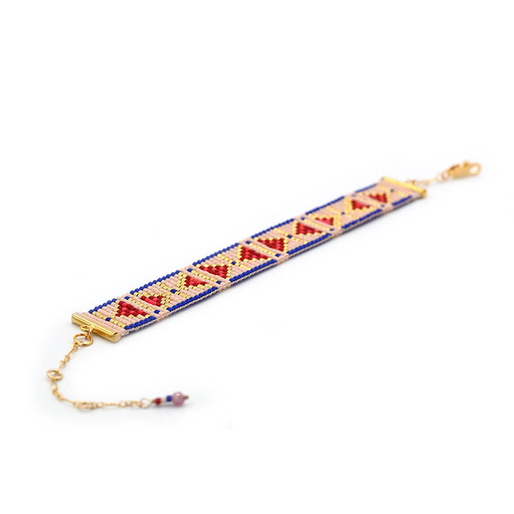 Naronna handmade woven Eloise Bracelet with colourful pattern