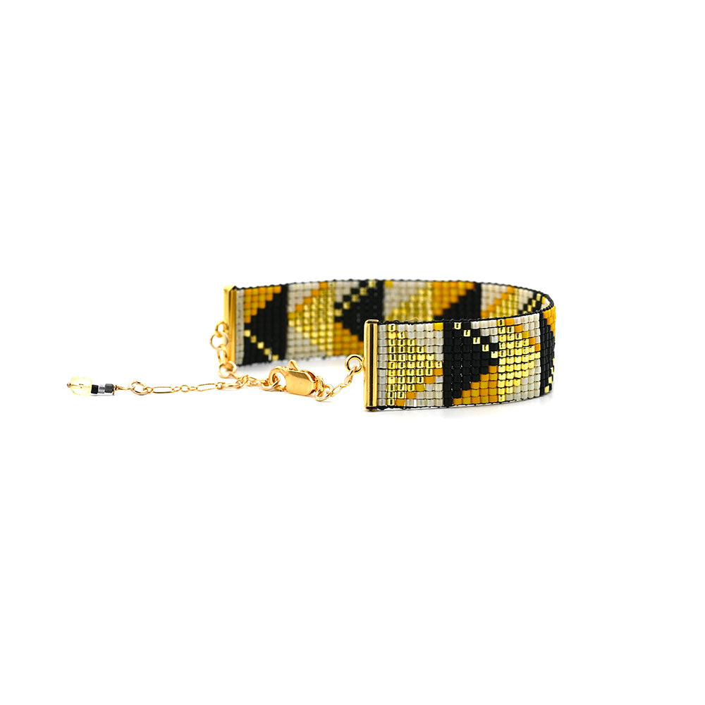 Naronna handmade woven Elsie Bracelet with colourful pattern