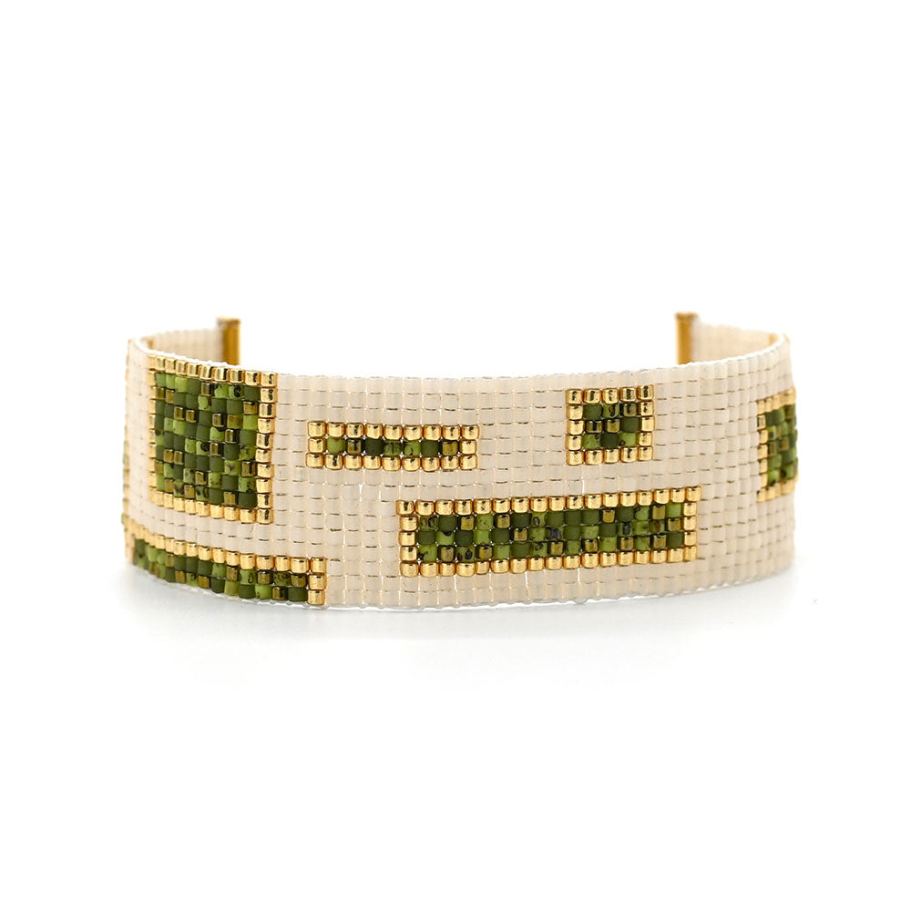 Naronna handmade woven Emma Bracelet with colourful pattern