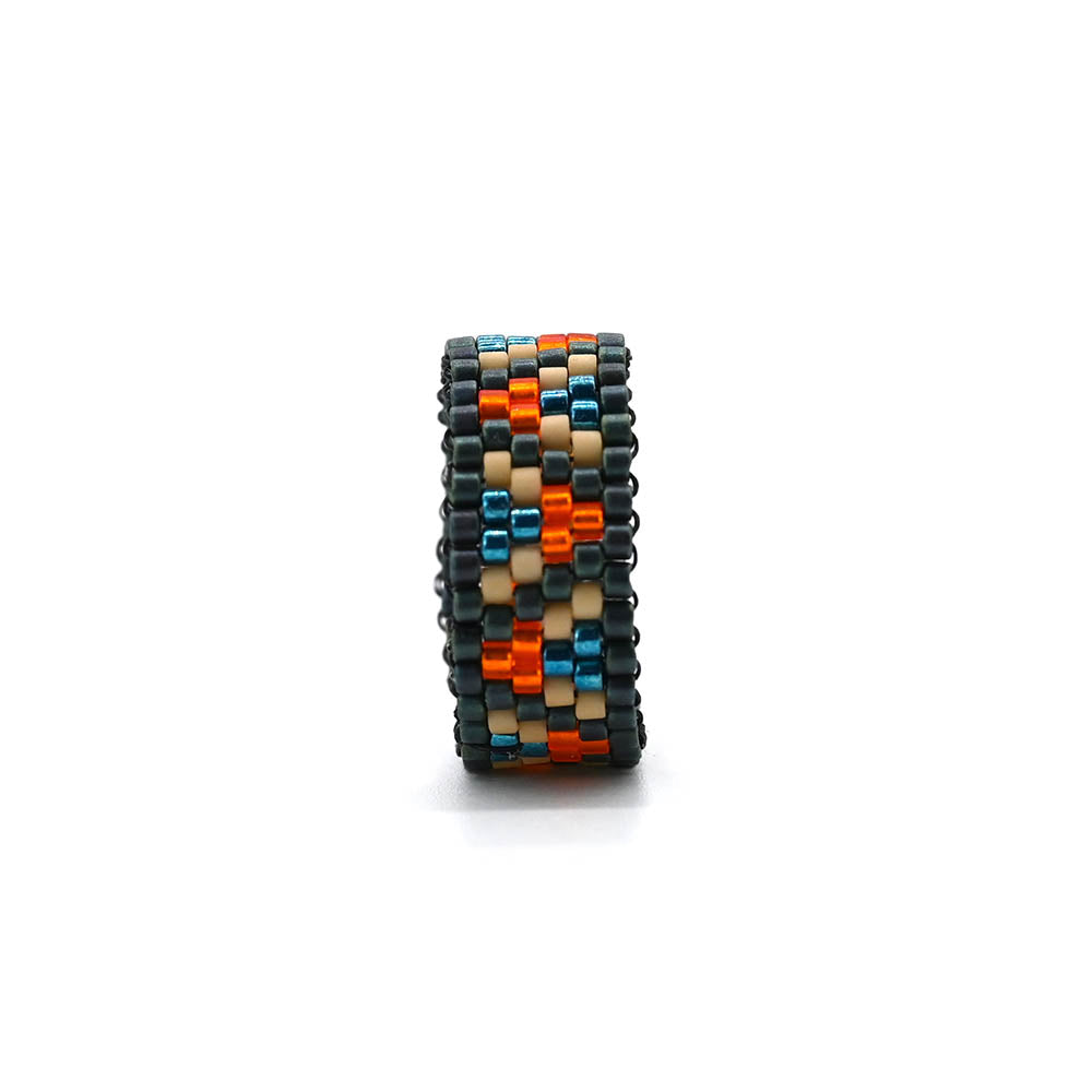 Naronna handmade woven Eva Ring with colourful pattern