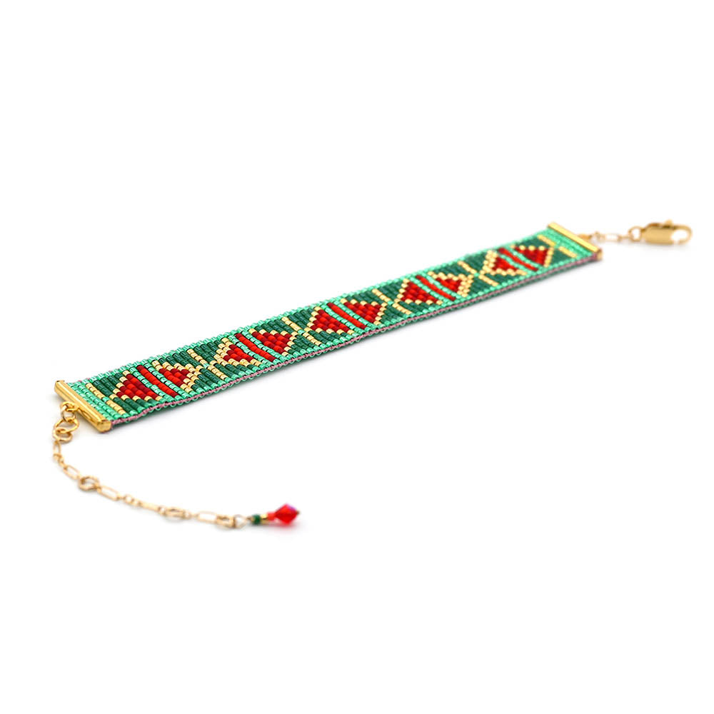 Naronna handmade woven Fatima Bracelet with colourful pattern