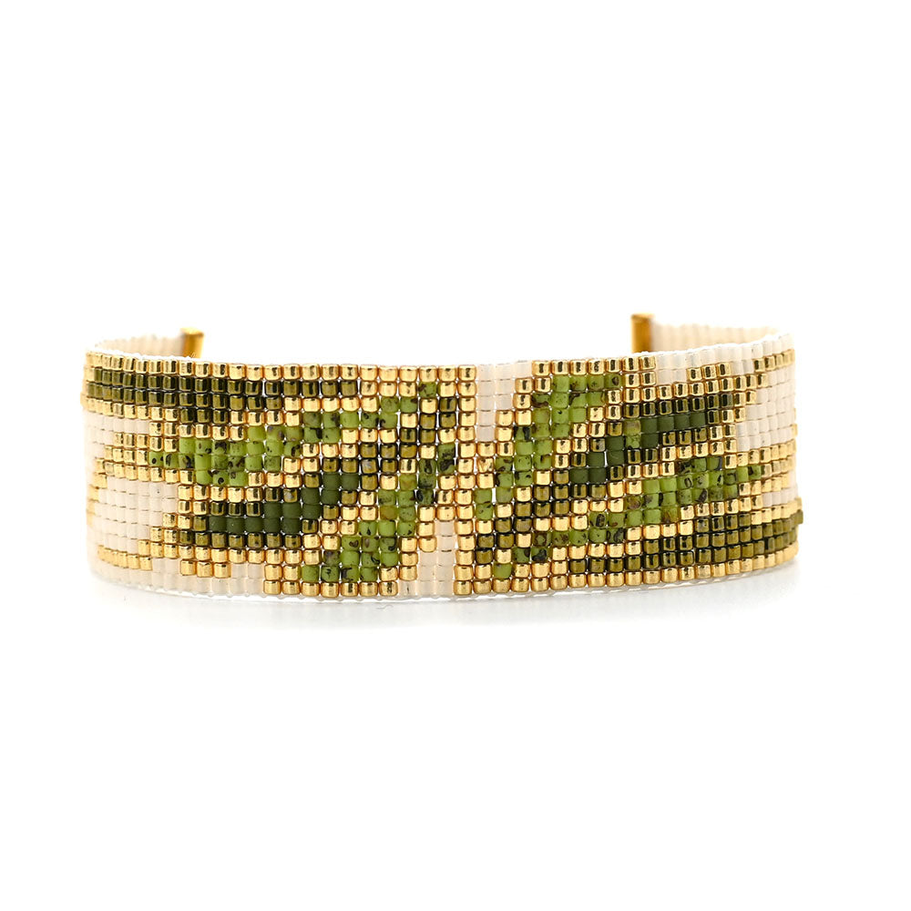 Naronna handmade woven Flora Bracelet with colourful pattern