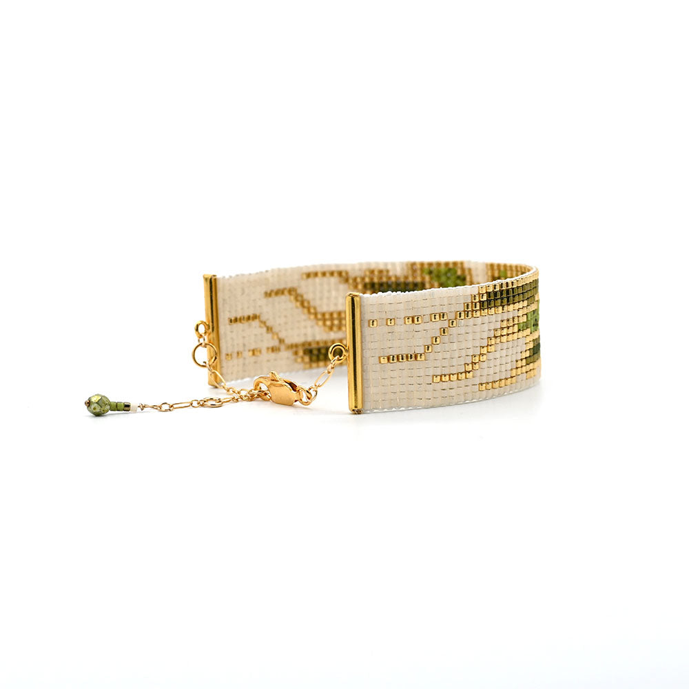 Naronna handmade woven Flora Bracelet with colourful pattern