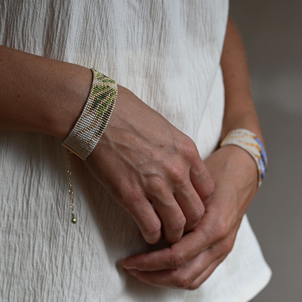 Naronna handmade woven Flora Bracelet with colourful pattern