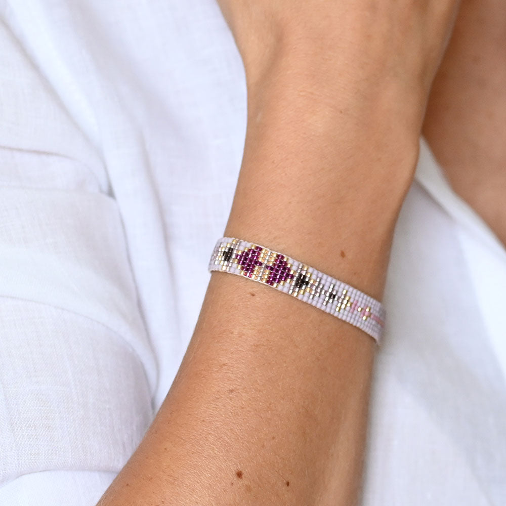 Naronna handmade woven Gabriela Bracelet with colourful pattern