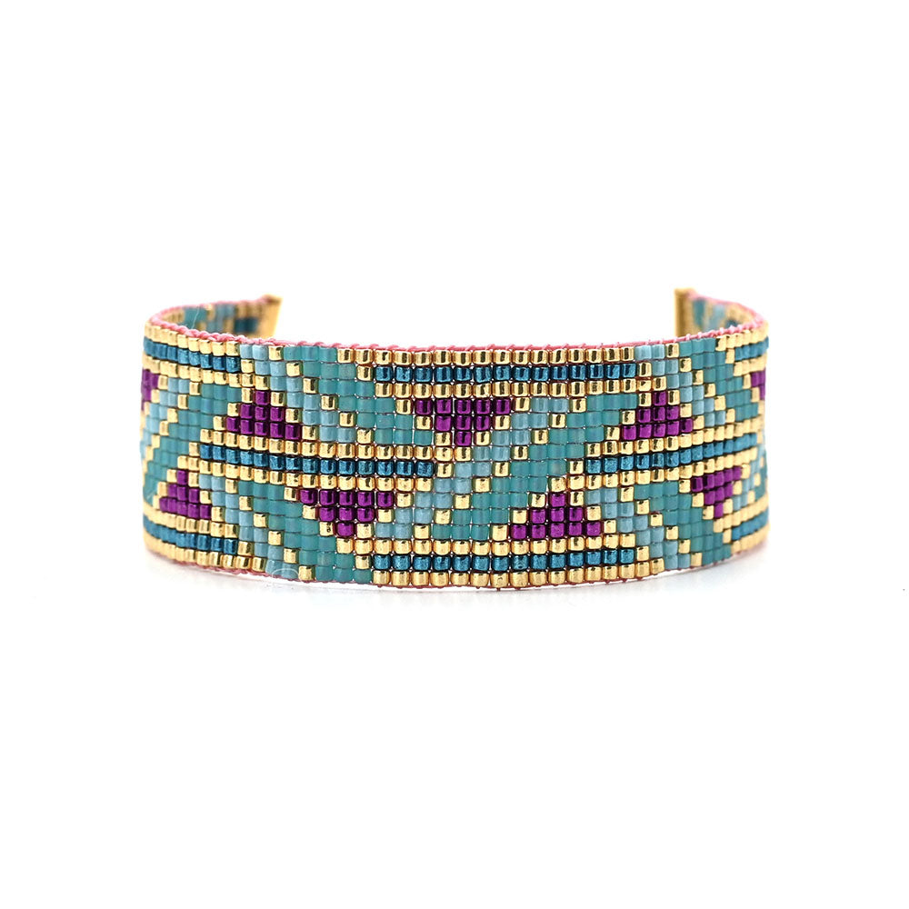 Naronna handmade woven Genesis Bracelet with colourful pattern