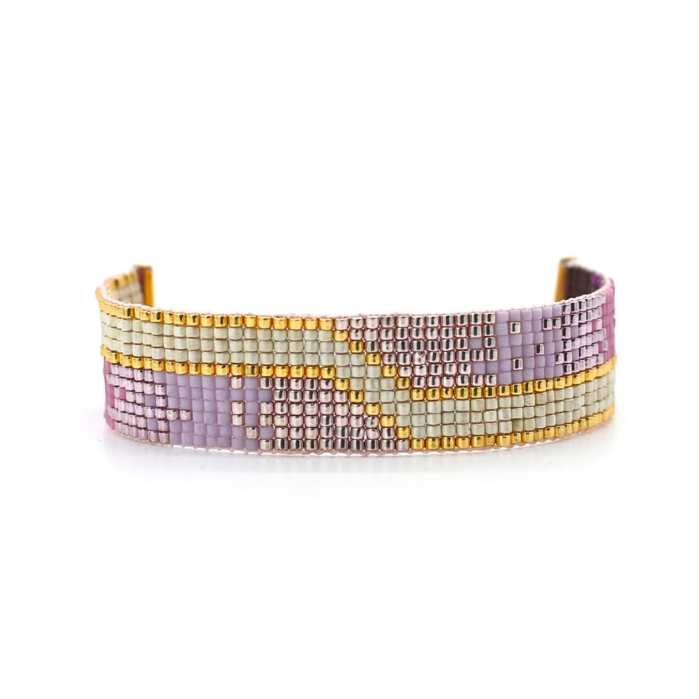 Naronna handmade woven Gia Bracelet with colourful pattern