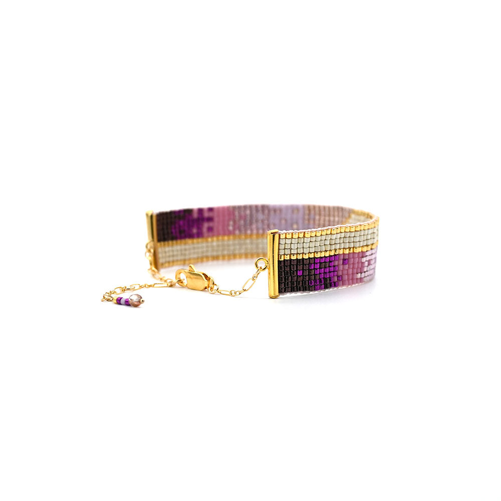 Naronna handmade woven Gia Bracelet with colourful pattern