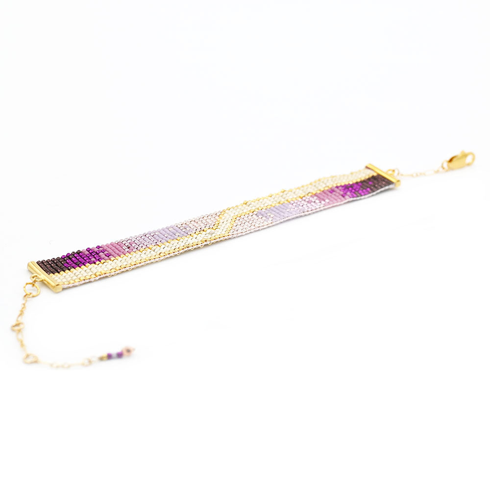 Naronna handmade woven Gia Bracelet with colourful pattern