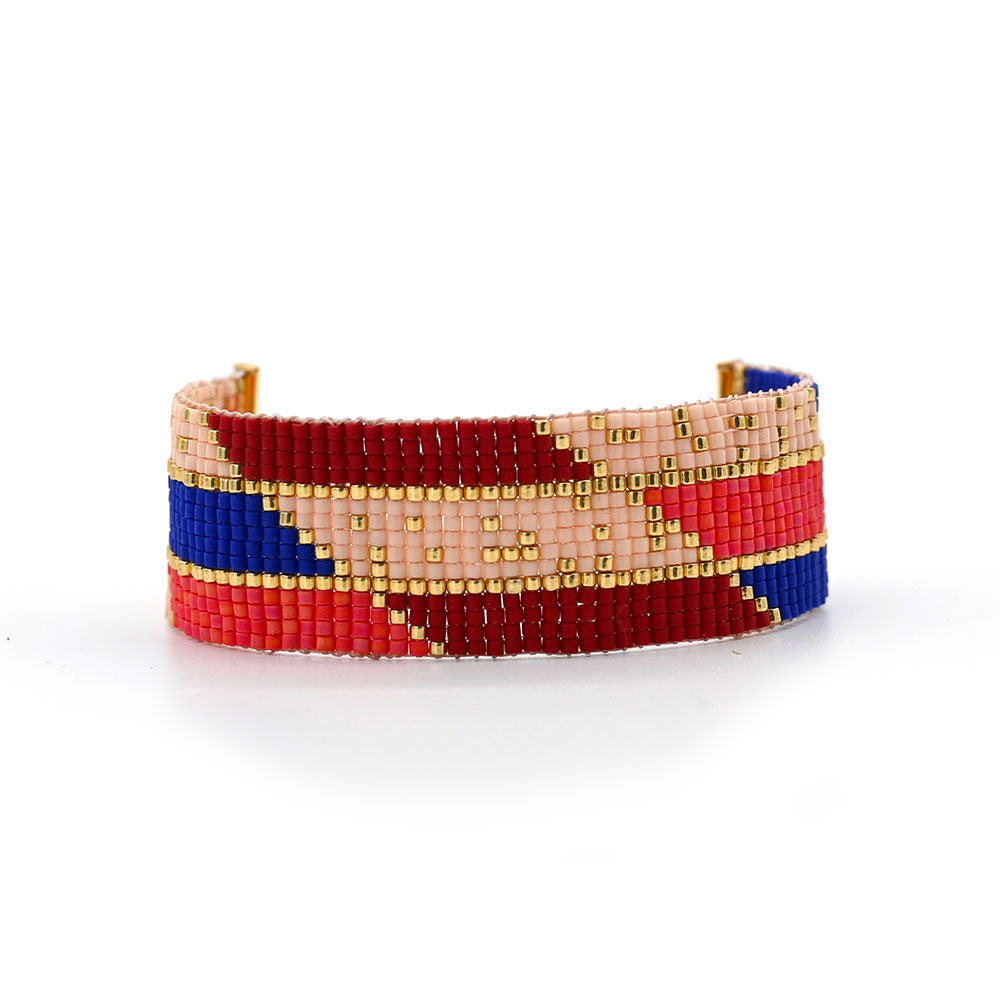 Naronna handmade woven Grace Bracelet with colourful pattern