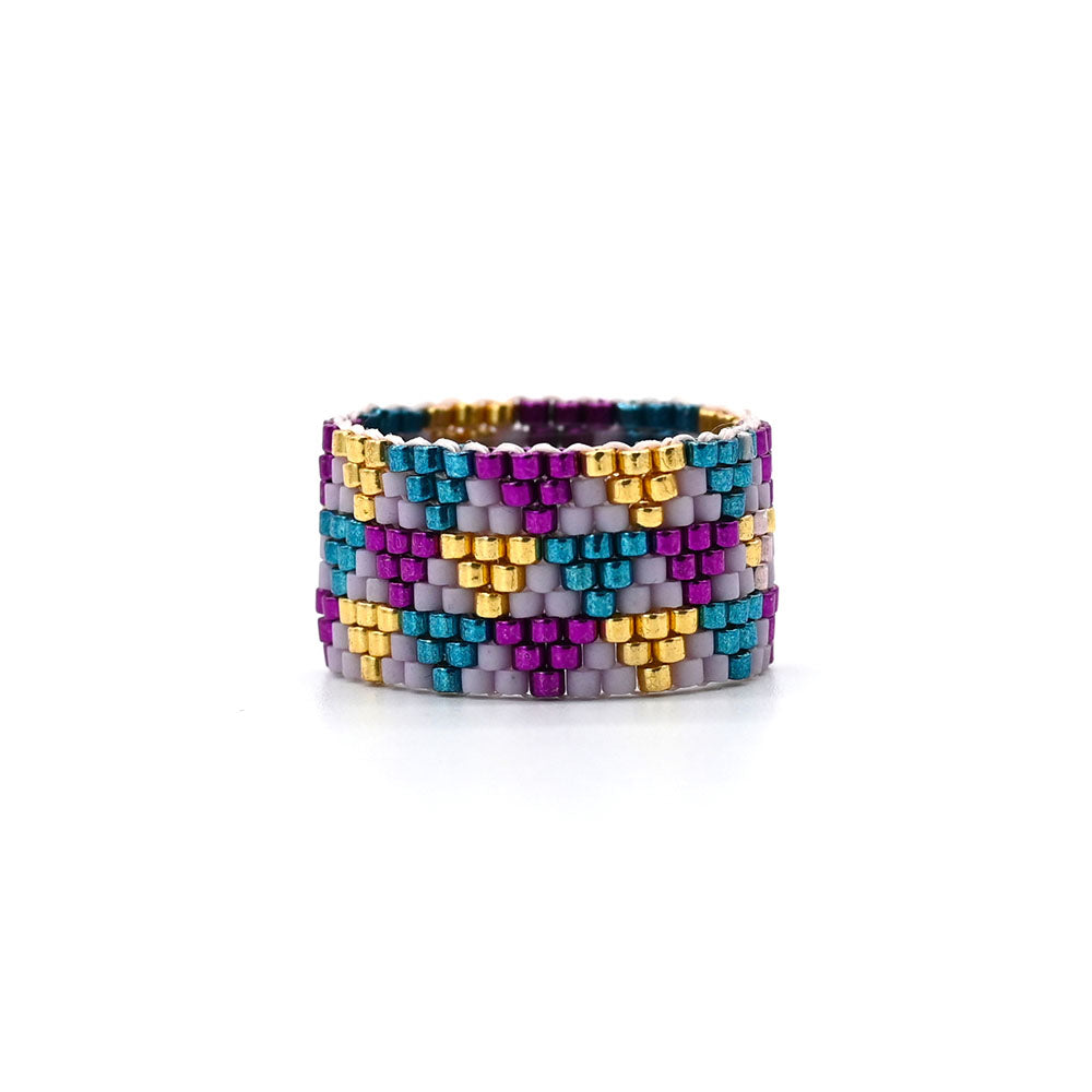 Naronna handmade woven Grace Bracelet with colourful pattern