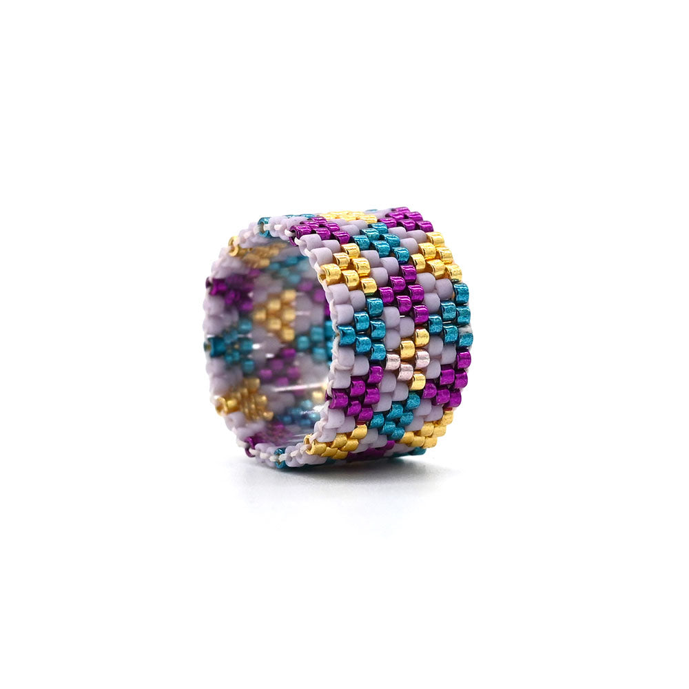 Naronna handmade woven Grace Bracelet with colourful pattern