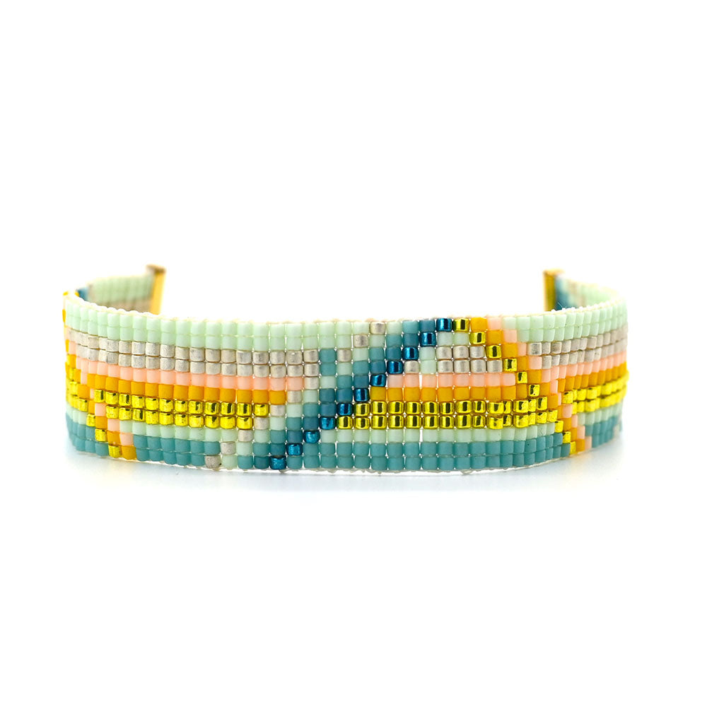 Naronna handmade woven Haven Bracelet with colourful pattern