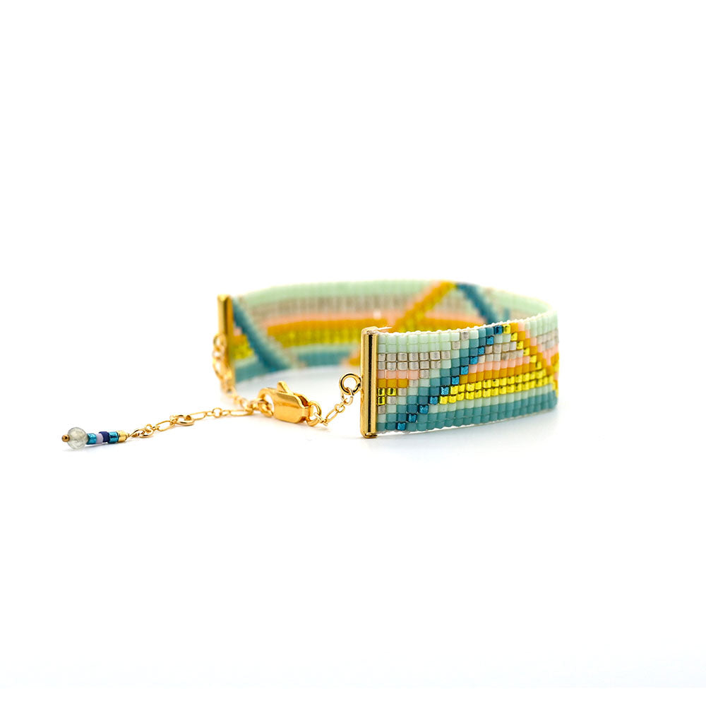 Naronna handmade woven Haven Bracelet with colourful pattern