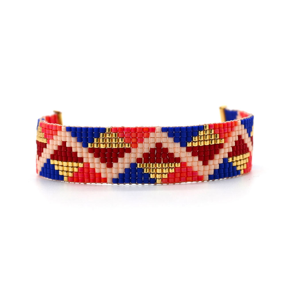 Naronna handmade woven Julia Bracelet with colourful pattern